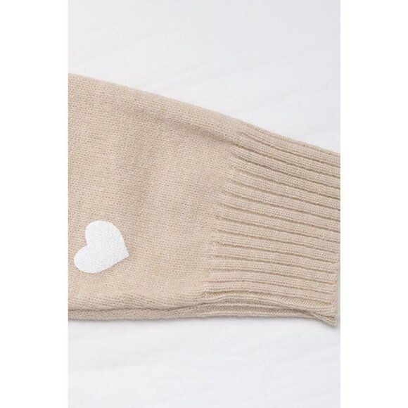 NWT MILLIE OATMEAL HEART PULLLOVER SWEATER KNIT - Picture 9 of 10